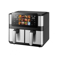 Nouvel Arrivage Friteuse à Air Double Zone 10L Double Panier Moule Exclusif Écran Tactile Appareil de Cuisine Professionnel