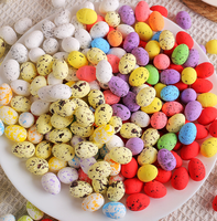 2*3cm Oster-Dekoration Bunte DIY Schaumstoff-Vogelei-Girlande, Imitierte Taubeneier für Ostern, Neujahr, Halloween-Partys