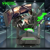 Simulateur de sensation de non-matière VR Star Racing à trois écrans pour PC d'intérieur, simulateur de mouvement de voiture de course électrique haute vitesse