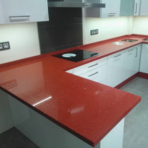 Pierre <span class=keywords><strong>de</strong></span> quartz rouge BOTON STONE, cristal <span class=keywords><strong>de</strong></span> quartz rouge poli, pierre artificielle rouge étincelante, carrelage <span class=keywords><strong>de</strong></span> sol en pierre artificielle, <span class=keywords><strong>dalle</strong></span> <span class=keywords><strong>de</strong></span> quartz artificielle - Product Image 3