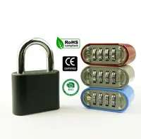 Safe Rectangle Security 4 Digit number Combination heavy duty rekeyable rectangular padlock with combination code for door