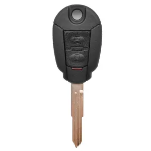 Penutup kunci jarak jauh pengganti persediaan tukang kunci J-AC 2 tombol cangkang kunci mobil jarak jauh dengan logo dan pisau kunci kiri
