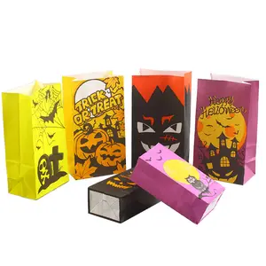 Abóbora guardanapos decoração embrulho lanterna bunting impressão requintado kawaii anime tratar festa doces presente halloween papel sacos