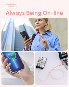 Cable de Carga Rápida Personalizado SUNGUY Tipo-C de 20W, Trenzado de Nailon, Ecológico y Duradero para Teléfonos Móviles - Product Image 2