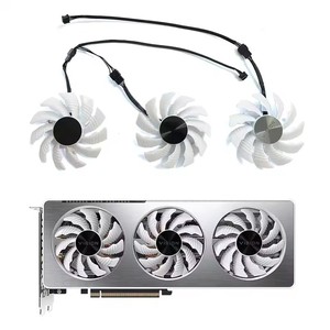 Ventilador de GPU de 75MM 4PIN PLD08010S12H RTX3060 3060TI para tarjeta de video <span class=keywords><strong>GIGABYTE</strong></span> GeForce RTX <span class=keywords><strong>3060</strong></span> RTX <span class=keywords><strong>3060</strong></span> Ti <span class=keywords><strong>Vision</strong></span> OC 3X WINDFORCE - Product Image 1