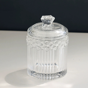 Frasco de almacenamiento de vidrio transparente barato <span class=keywords><strong>para</strong></span> dulces, tarro de vidrio transparente <span class=keywords><strong>para</strong></span> dulces, tarro de almacenamiento dulce de vidrio galvanizado colorido de lujo - Product Image 3
