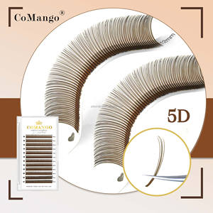 Extensions de cils en vison 5D Brown Spikes Fairy Flora C/D/LU/L90/L150 Volume russe Pré-fabriquées individuelles <span class=keywords><strong>Maquillage</strong></span> - Product Image 6