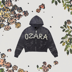 OEM High Quality 100% Cotton Loose Fit Heavyweight Street Wear Distress Acid Wash Print Worsted <b>Zip</b> <b>Hooded</b> Outwear Hoodie Men - Product Image 3