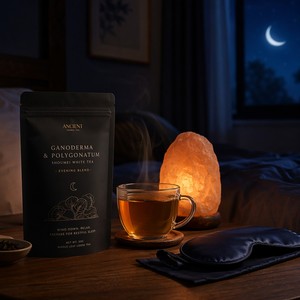 Thé Blanc Relaxant au Ganoderma Polygonatum Shoumei 5g20 – Infusion Apaisante du Soir – Mélange Bien-être Herbal Bio – Sachets <span class=keywords><strong>de</strong></span> Thé Marque MWTEA - Product Image 1