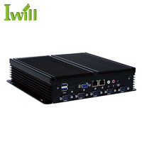 Venta caliente I5 4300U Fanless Embedded Mini Pc DDR3L 6USB 6COM 2Intel LAN US EU UK Durable Industrial Pc para entornos hostiles