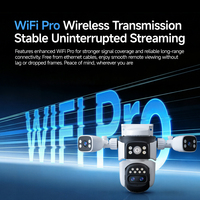 Caméra de sécurité extérieure 4K UHD WiFi CS621ZS avec détection humaine par IA, vision nocturne, audio bidirectionnel, 4 objectifs, IP66, résistante aux intempéries