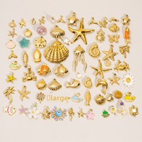 Accessoires DIY en acier inoxydable Série Océan, style plage, pendentifs étoile de mer, coquillage, conque