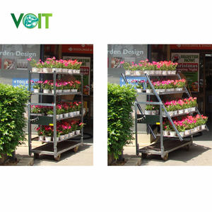 Étagère en contreplaqué transport extérieur jardin serre pépinière métal fleur plante chariot - Product Image 6