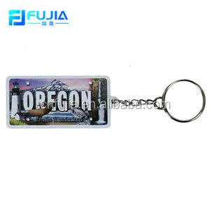 Embossed Promotional Metal Key Chain Popular Gift Aluminum Custom Design Colorful Key Chain