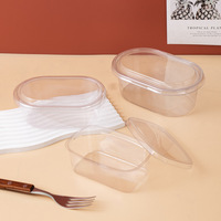 280ml - 700ml Arcs en plastique transparent Fête Apéritif Mini Gâteau congelé Dessert Tiramisu Boîtes avec couvercles