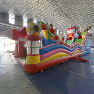 Castillo Inflable Comercial con Tobogán para Niños, Casa de Juegos Acuáticos en Venta - Product Image 4