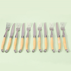 12 pièces couteaux <span class=keywords><strong>laguiole</strong></span> durables <span class=keywords><strong>couteau</strong></span> à steak inox <span class=keywords><strong>et</strong></span> <span class=keywords><strong>fourchette</strong></span> avec caisse en bois - Product Image 2