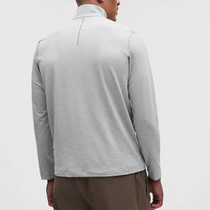 Maglietta da Uomo <span class=keywords><strong>a</strong></span> Maniche Lunghe in Cotone Tinta Unita con Ricamo, Girocollo, Leggera, Casual, Estiva, per Palestra e Allenamento - Product Image 3