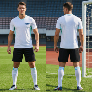 เสื้อฟุตบอลสไตล์ฝรั่งเศสแบบวินเทจ ผ้าโพลีเอสเตอร์ 100% ราคาประหยัด พิมพ์ลายแบบซับลิเมชั่น ชุดยูนิฟอร์มทีมคลาสสิก - Product Image 2