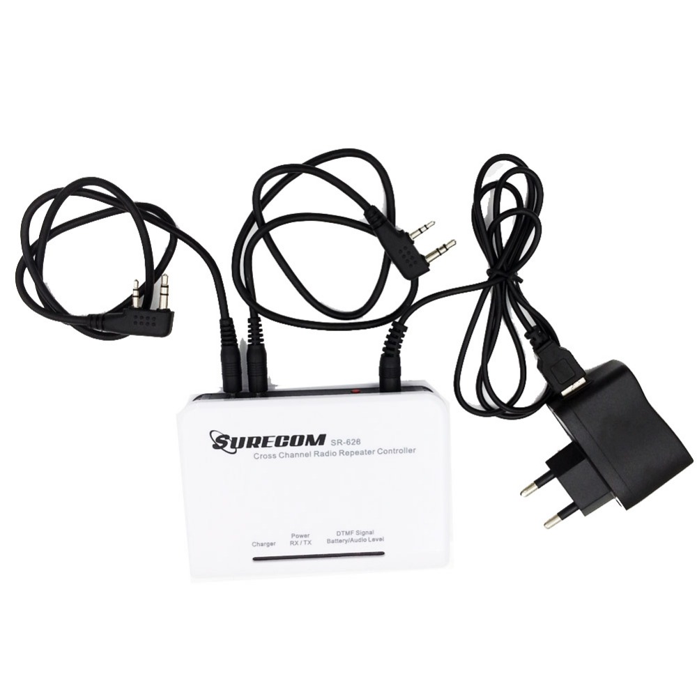 Mcbazel Surecom SR-628 Cross Band Duplex Repeater Controller with 2 x K Plug 46-K Cable for Kenwood PUXING WOUXUN QUANSHENG Surecom Mcbazel SR-628 Cross Band Duplex -