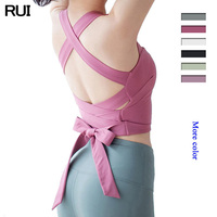 Soutien-gorge de sport réversible, écologique, léger, respirant et sans coutures pour femme, idéal pour le yoga et le fitness, avec bretelles très élastiques