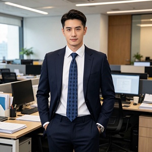 Cravates fantaisie en tissu de mode en gros, motifs floraux, pois, losanges, cachemire, cravates personnalisées en polyester pour hommes - Product Image 2