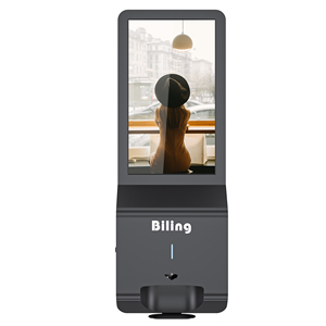 Indoor-Touchscreen steht Partnerprogramm Digital Signage Kiosk mit Händedesinfektionsmittel Spender Werbung Display - Product Image 1