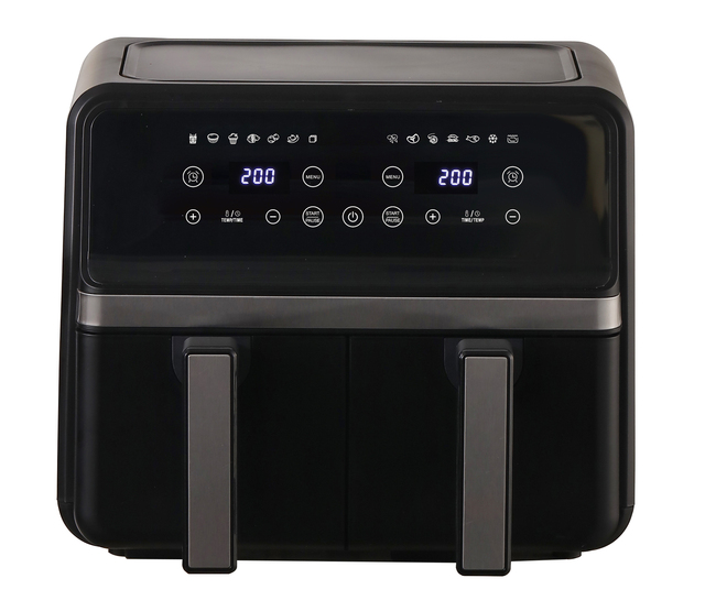 Wholesaler OEM Multifunctional Digital Air Fryers Dual Zone Basket Fat Free 4L 8l Double Air Fryers with Seperate Basket