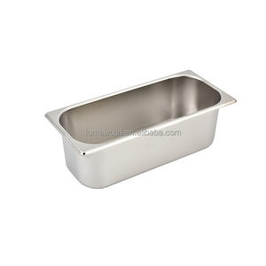 Stocké 201 plateau de nourriture en acier inoxydable salle à manger cafétéria bassin isolé haute qualité électrolyse métal <span class=keywords><strong>bac</strong></span> à glace - Product Image 5