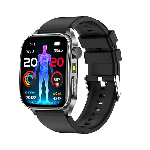 E810 Custom Healthy Android Square Smart Watch HRV-AI Medical Diagnosis ECG BT Calling Temperature IP68 Waterproof Magnetic