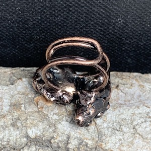 Bague ajustable électroformée en améthyste naturelle faite à la main, style rétro, avec cristal de guérison, bijoux fantaisie vintage - Product Image 4