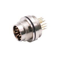 Conector Circular Impermeable IP67 M16 Macho Hembra de 19 Pines para Montaje en Placa PCB