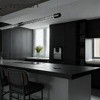 Meubles de cuisine modulaires modernes et personnalisés avec comptoir en marbre, robinet et îlot de cuisine pour usage commercial, fabriqués en Chine