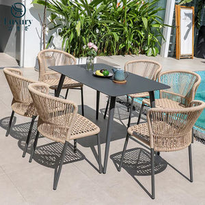Mobili da esterno Design moderno impilabile da giardino sedie impilabili in vimini Rattan sedia da pranzo da esterno - Product Image 6