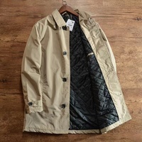 Veste bomber pour homme, nouvelle collection automne-hiver 2025, longue, décontractée, col rabattu, doublure matelassée, veste unie pour homme, pour l'extérieur