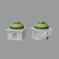 Lampu LED Bentuk Masjid dengan Speaker Al-Quran, Kontrol Sentuh, Lampu untuk Murottal Ruqyah Zikir, Hadiah Ramadhan Muslim