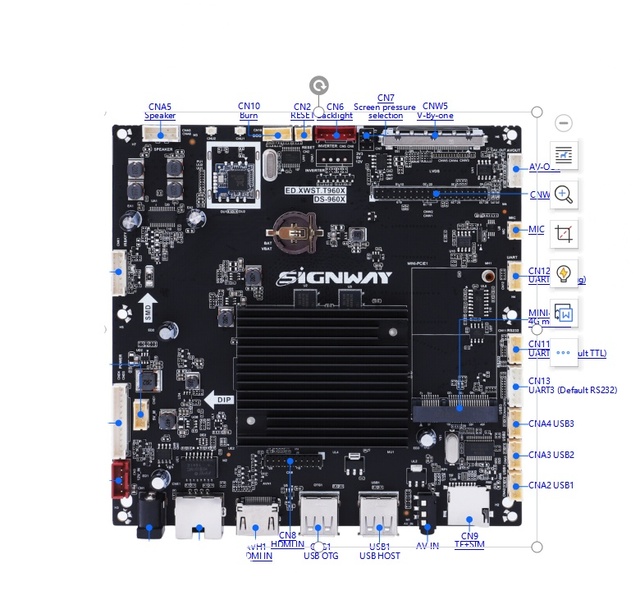 Factory Direct Sales DS960-X Digital Signage Display Amlogic T960X Android Motherboard USB2.0 Digital Display AD