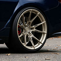 Jantes en alliage forgées JG Factory 5x112 5x114.3 5x120 PCD personnalisé ET, concaves profondes, peintes noir brillant pour berlines performantes
