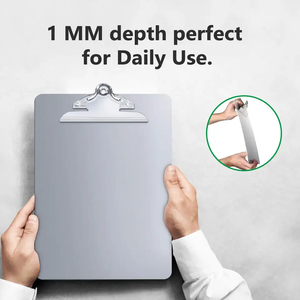Popolare formato A4 cancelleria per ufficio alla moda appunti in acciaio inossidabile appunti in metallo per documenti e fogli di segnalazione - Product Image 2