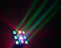 Luz de efecto móvil de 100W y 6 brazos con láser, estroboscópica, bola de cristal y wash, DMX512, activación por sonido, RGBW para DJ, discoteca, KTV y fiestas