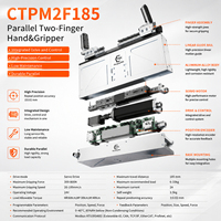 ChangingTek - Mano Robótica Servo Paralela de Dos Dedos CTPM2F185, 24 V, 48 W, 3.5 kg, Pinza Eléctrica Programable para Automatización de Laboratorio