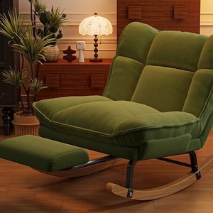 Fauteuils à bascule ergonomiques modernes de luxe, canapés en bois pour salon et chambre à coucher, fauteuils inclinables - Product Image 5