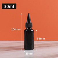 Bouteille souple noire à bouchon torsadé de 10 ml, 20 ml, 30 ml, 50 ml, 100 ml, 200 ml, 250 ml, 300 ml, 400 ml, 500 ml, 1000 ml