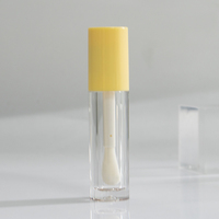 Tubes de rouge à lèvres vides en plastique transparent de 4,5 ml, personnalisables OEM/ODM, avec bouchon à vis, options d'impression couleur personnalisées, usine du Guangdong
