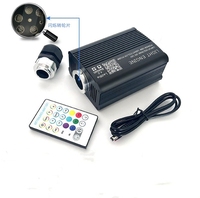Juego de máquina de fibra óptica de techo de cielo estrellado centelleante, techo Interior de coche, atmósfera estrellada, luz de fibra óptica RGB de meteorito modificado