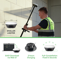 Receptor GNSS SingularXYZ E1 Pro con Visualización de Datos en Pantalla, Actualizaciones de Software Permanentes, Conjunto GPS RTK Base y Rover