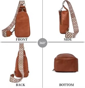 Estilo <span class=keywords><strong>Vintage</strong></span> elegante Crossbody Messenger couro bolsa cinta ajustável Fanny Pack Zipper encerramento portátil impermeável feminino - Product Image 2