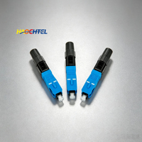 Conector Rápido de Fibra Óptica HC01 c SX SC UPC de 55 mm, Monomodo, Tipo Crimp, para Montaje en Campo, Sin Fusión, FTTH
