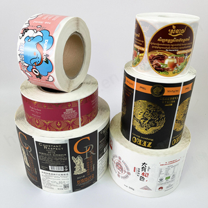 Rollo de papel adhesivo personalizado, Impresión de etiquetas PET de vinilo, diseño de logotipo, pegatinas para alimentos para embalaje de botellas de bebidas - Product Image 3