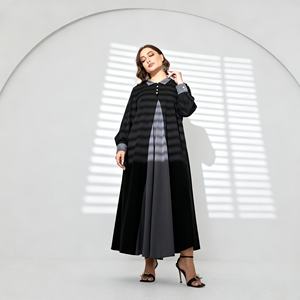 Robe Abaya de Luxe en Polyester de Style Moyen-Orient pour Femmes Musulmanes Fournisseur en Gros Personnalisé ODM - Product Image 2